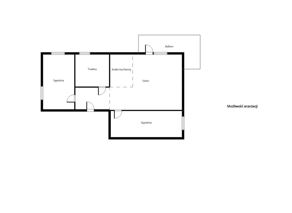 Mieszkanie 2-pokojowe Rzeszów Śródmieście, ul. Aleksandra Fredry. Zdjęcie 8