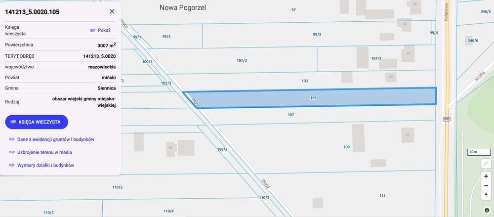 Działka budowlana Nowa Pogorzel, ul. Pałacowa. Zdjęcie 3