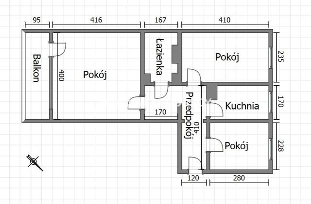 Mieszkanie 3-pokojowe Kraków Mistrzejowice, os. Piastów. Zdjęcie 3