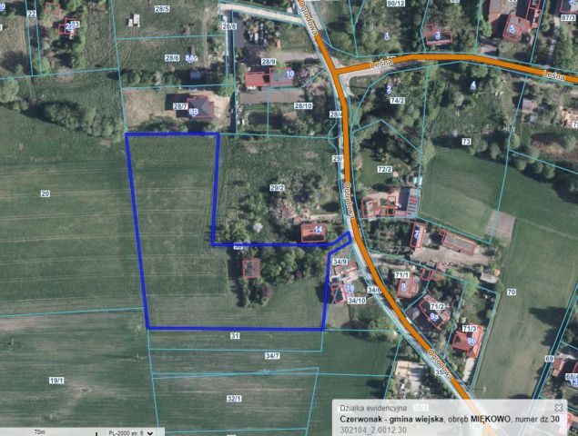 Działka rolno-budowlana Miękowo, ul. Ogrodowa. Zdjęcie 1