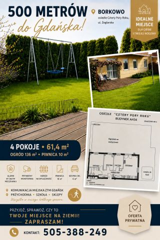 Mieszkanie 4-pokojowe Gdańsk Łostowice, ul. Tenisowa. Zdjęcie 1