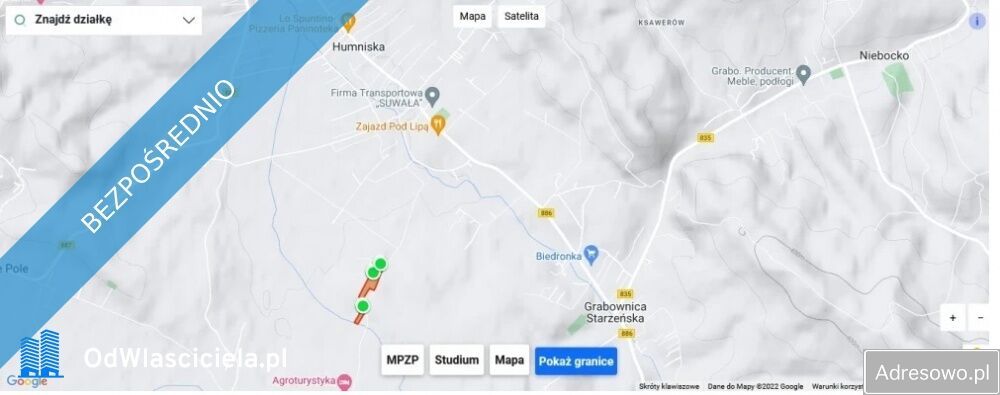 Działka rolno-budowlana Humniska. Zdjęcie 3