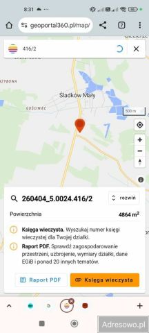 Działka inwestycyjna Śladków Mały. Zdjęcie 1