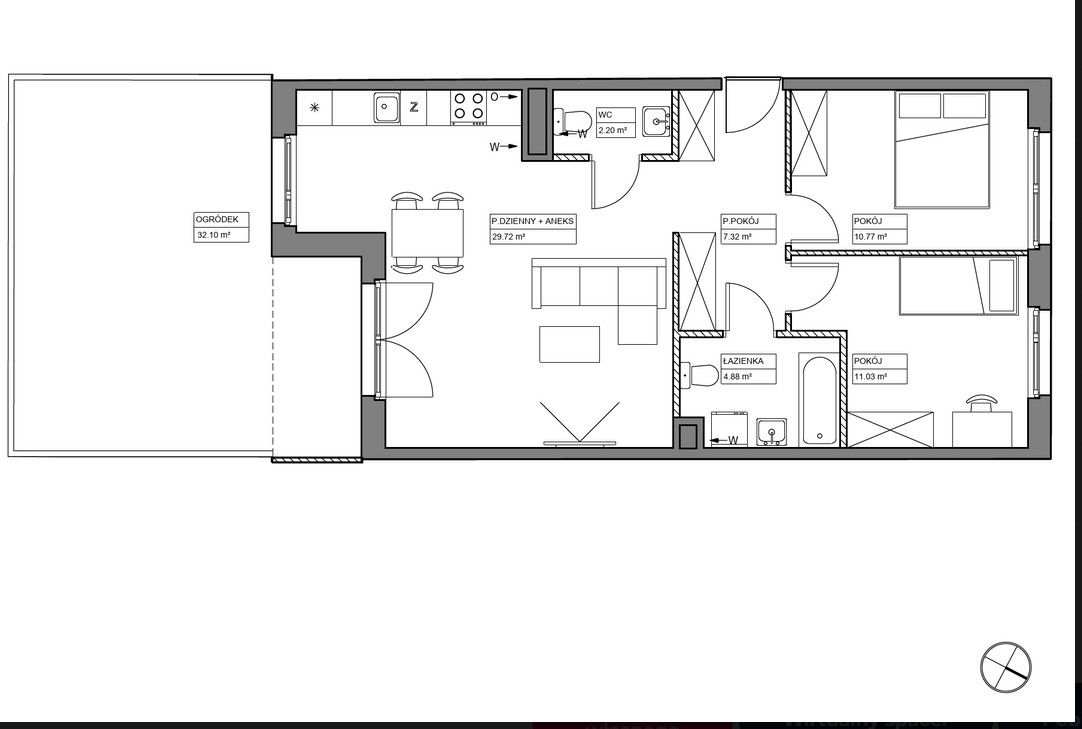 Mieszkanie 3-pokojowe Wrocław Tarnogaj. Zdjęcie 19