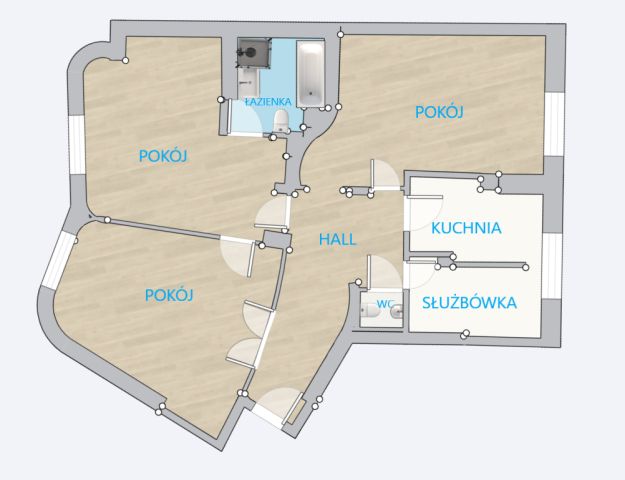 Mieszkanie 3-pokojowe Warszawa Śródmieście, ul. Tamka. Zdjęcie 1