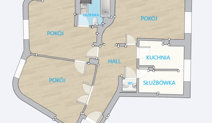 Mieszkanie 3-pokojowe Warszawa Śródmieście, ul. Tamka