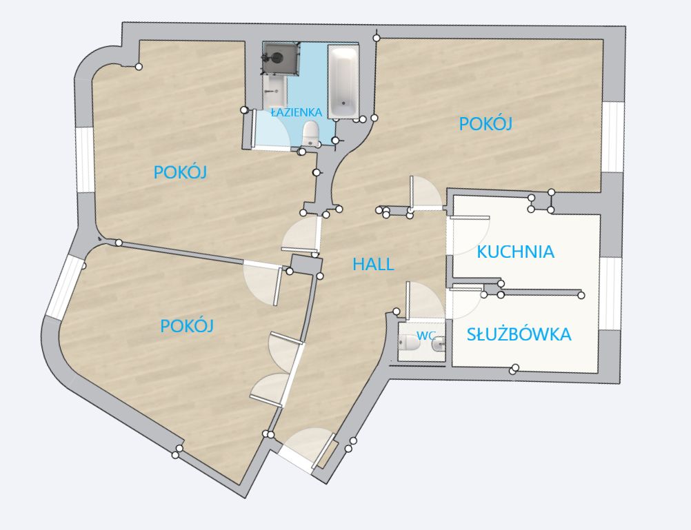 Mieszkanie 3-pokojowe Warszawa Śródmieście, ul. Tamka. Zdjęcie 1