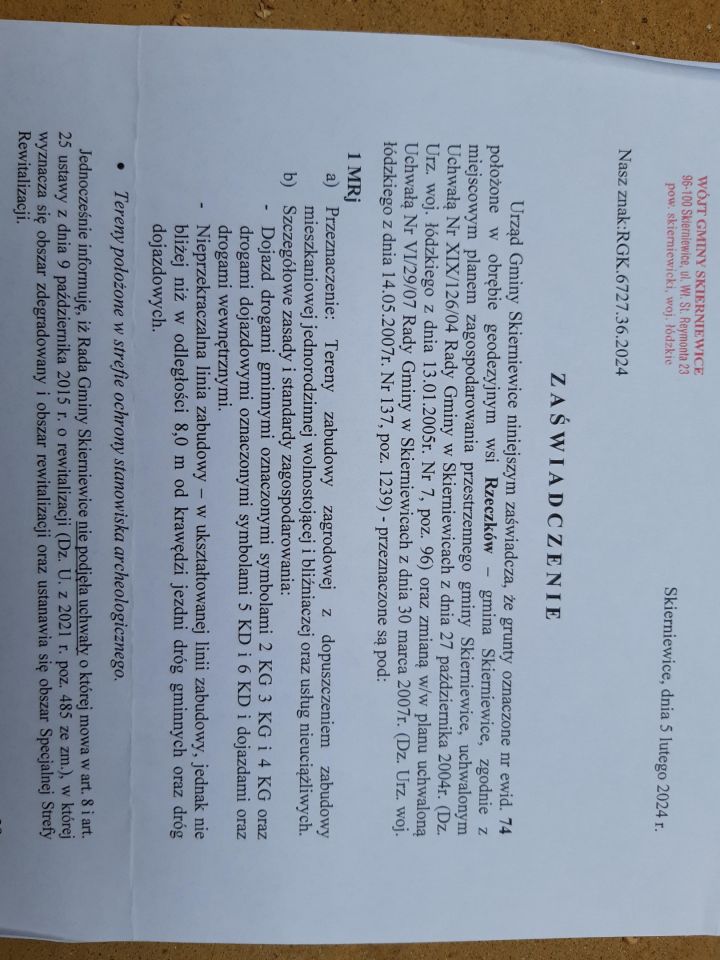 Działka rolno-budowlana Rzeczków. Zdjęcie 15