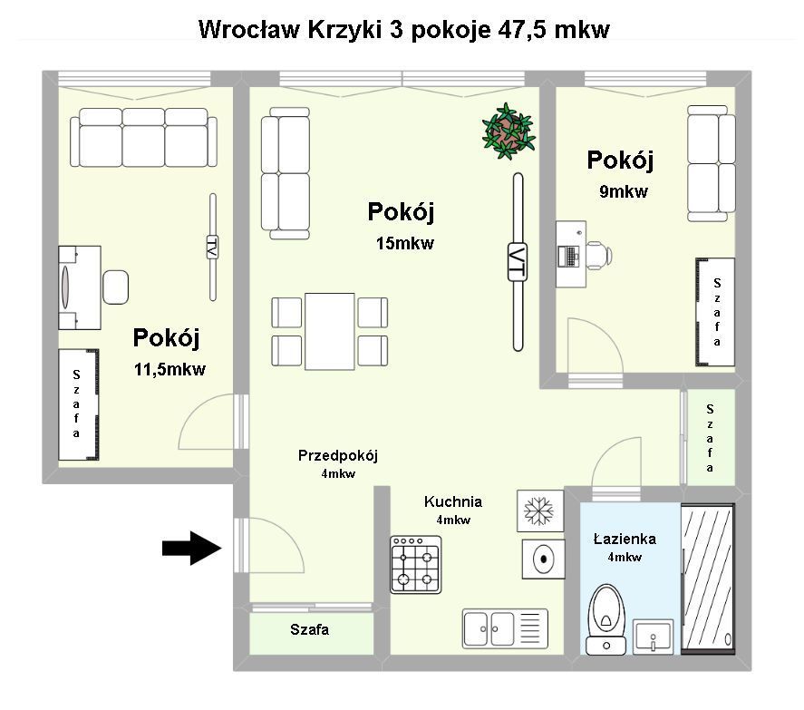 Mieszkanie – Wrocław - Widok 3