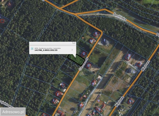 Działka budowlana Wiązowna Kościelna, ul. Geodetów. Zdjęcie 1