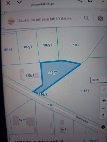 Działka budowlana Przecław Wenecja, ul. Wenecka. Zdjęcie 3