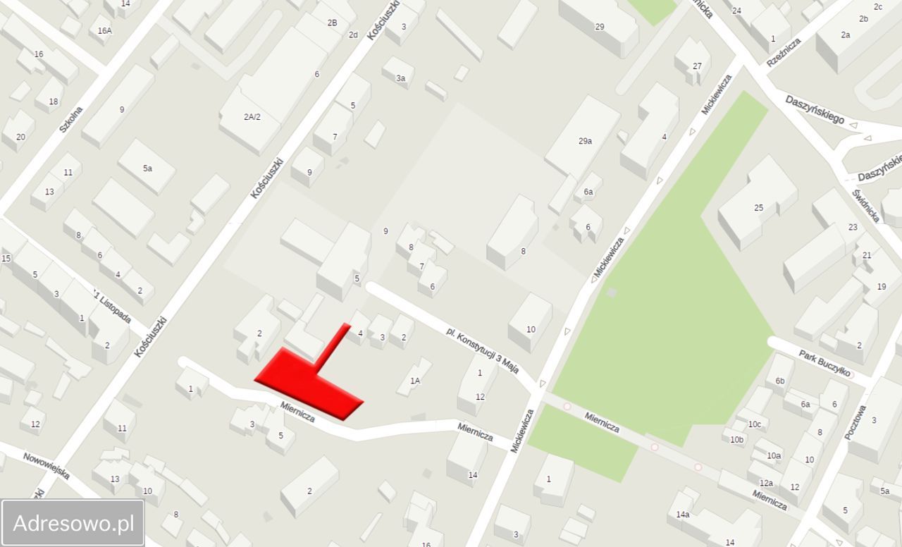 Działka budowlana Dzierżoniów, pl. Konstytucji 3 Maja. Zdjęcie 6