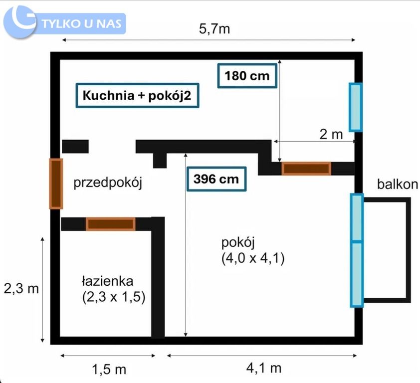 Mieszkanie 1-pokojowe Kraków Prądnik Biały, ul. Kluczborska. Zdjęcie 9