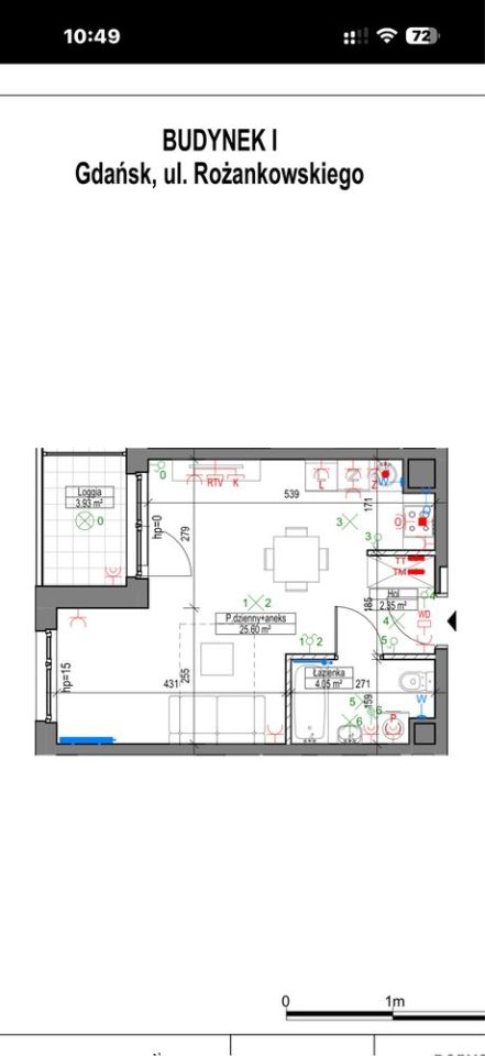Mieszkanie 1-pokojowe Gdańsk Brzeźno, ul. Letnicka. Zdjęcie 5