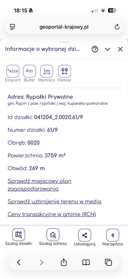 Działka budowlana Rypałki Prywatne. Zdjęcie 7