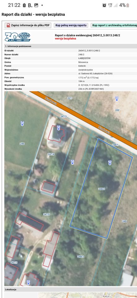 Działka budowlana Łabędziów, ul. Sadowa. Zdjęcie 2