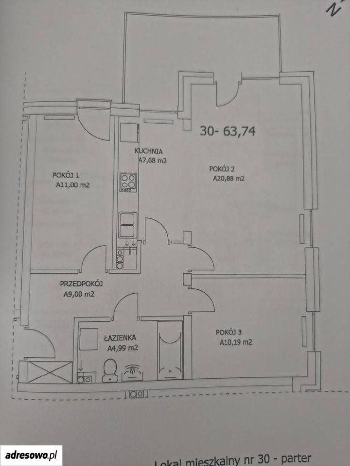 Mieszkanie 3-pokojowe Włocławek. Zdjęcie 12