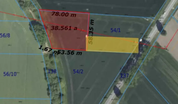 Działka inwestycyjna Mirosławice