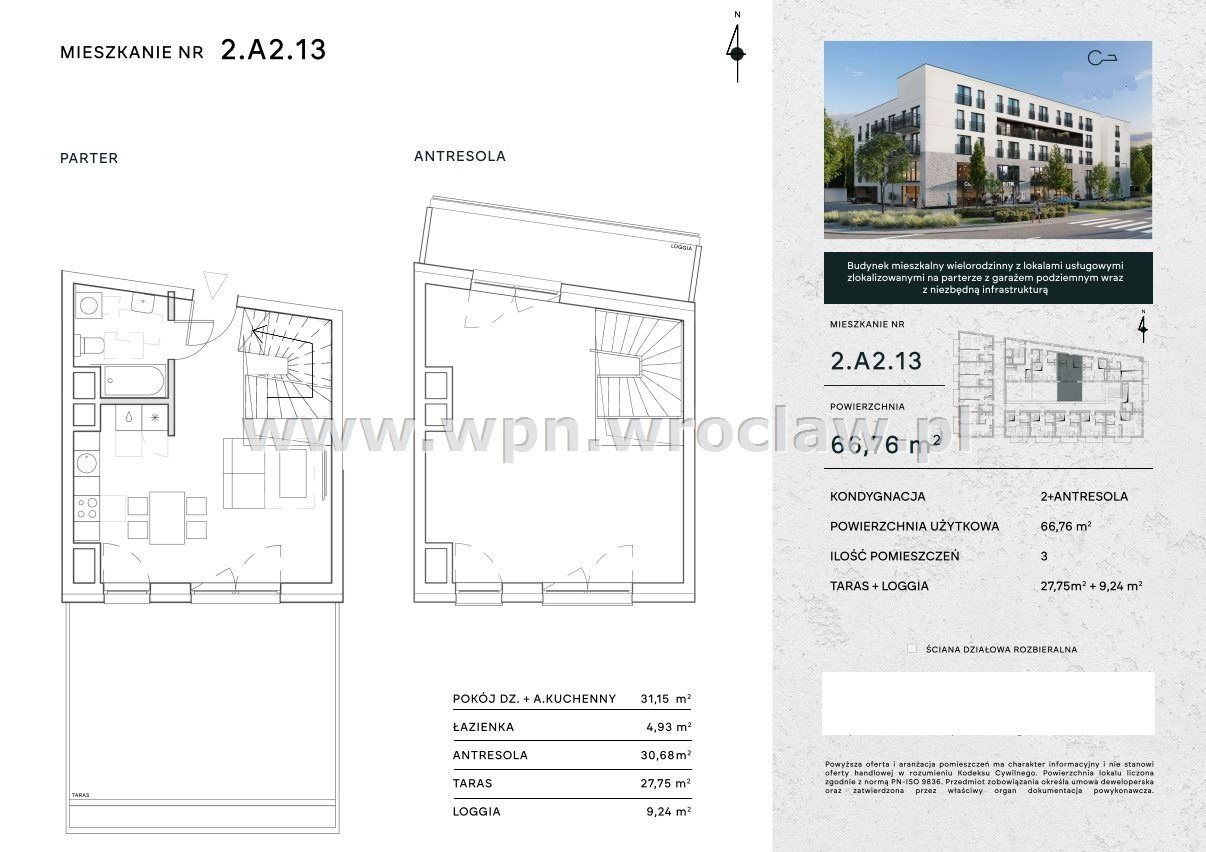 Mieszkanie 2-pokojowe Wrocław Fabryczna. Zdjęcie 4