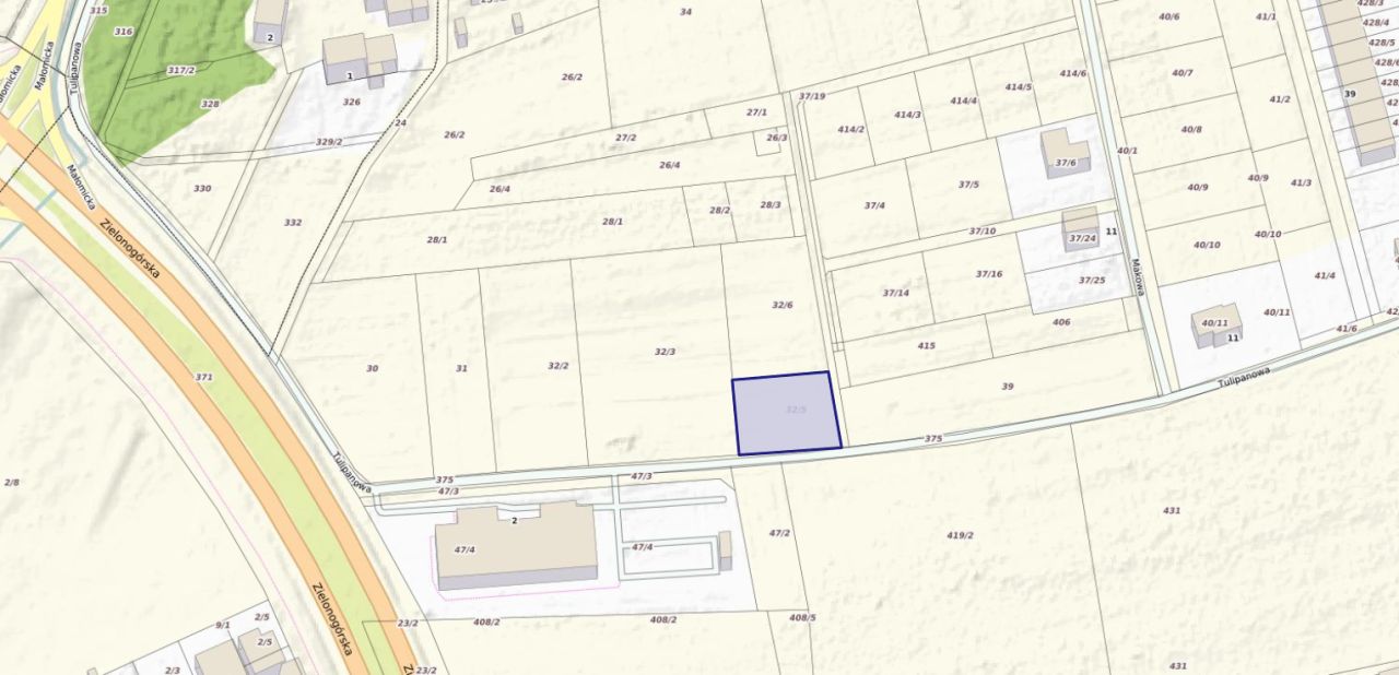 Działka budowlana Lubin Małomice, ul. Tulipanowa. Zdjęcie 2