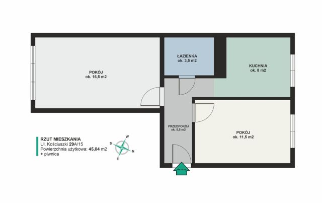 Mieszkanie 2-pokojowe Szczecinek, ul. Kościuszki. Zdjęcie 22