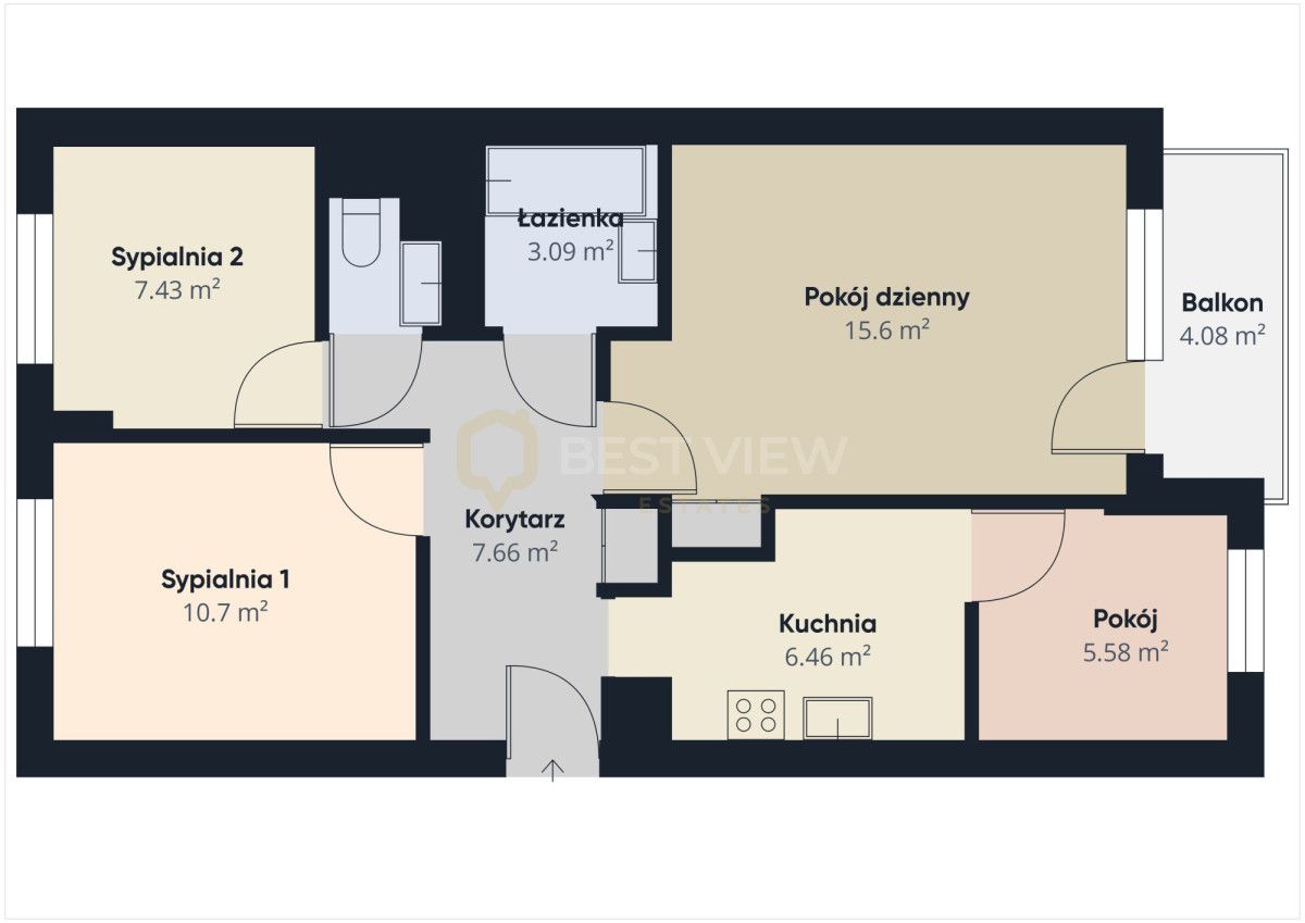 Mieszkanie 4-pokojowe Warszawa Ursynów, ul. Związku Walki Młodych. Zdjęcie 10