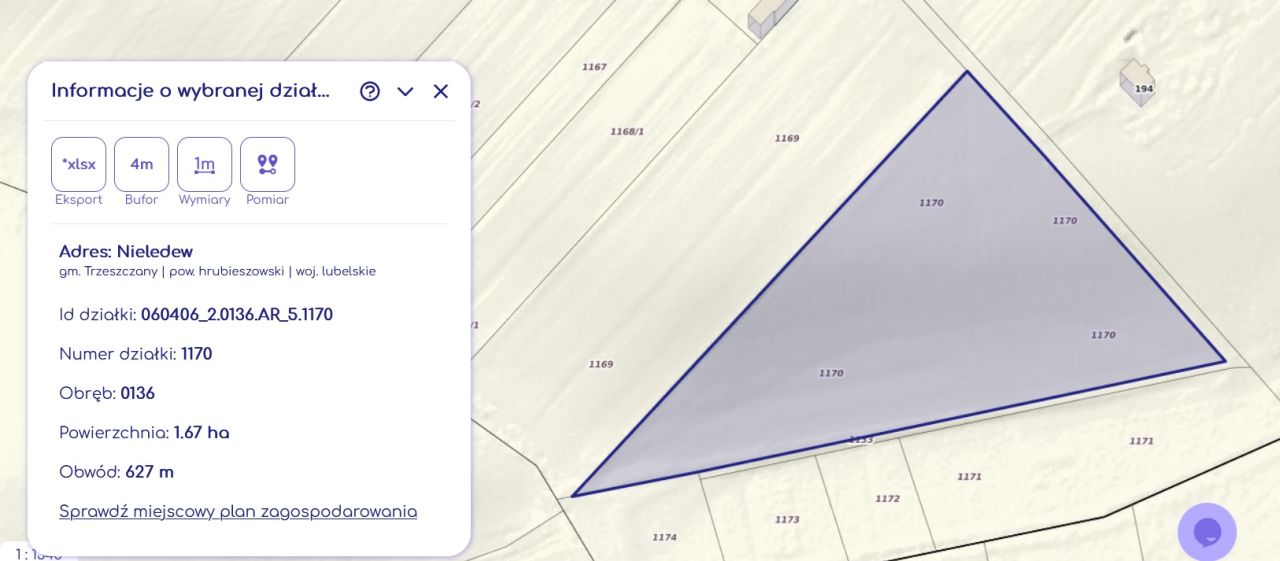 Działka rolna Nieledew