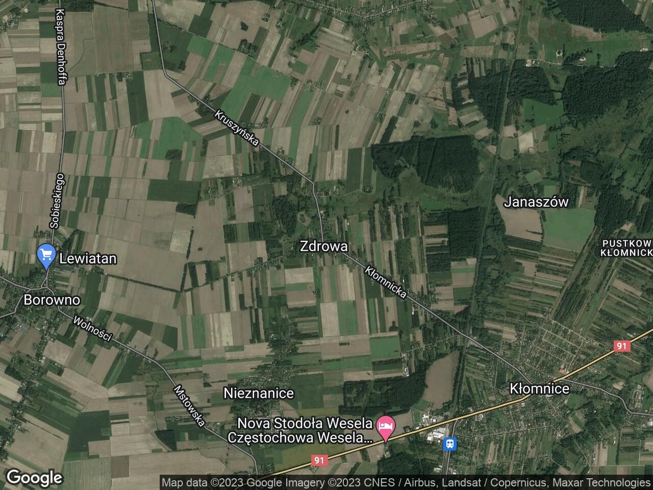 Działka rolno-budowlana Zdrowa, ul. Kłomnicka
