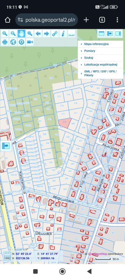 Działka budowlana Dębno, ul. Migdałowa