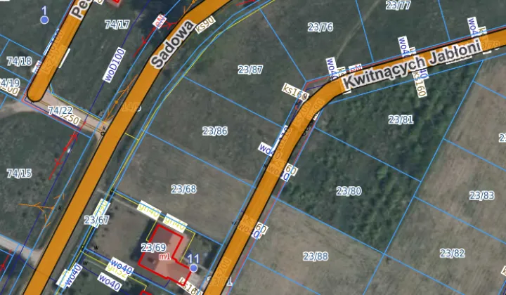 Działka budowlana Baszkówka, ul. Kwitnących Jabłoni