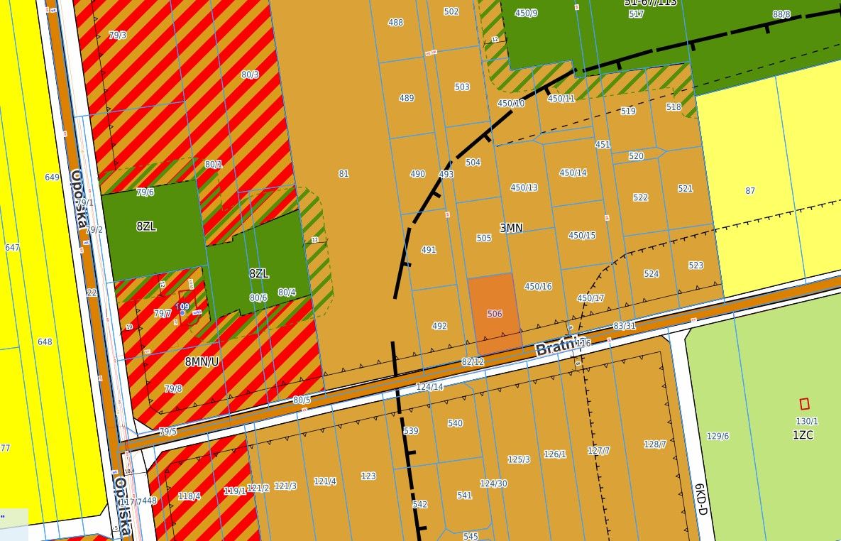 Działka budowlana Nowe Załubice, ul. Bratnia. Zdjęcie 3