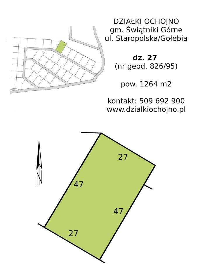 Działka budowlana Ochojno, ul. Gołębia. Zdjęcie 5