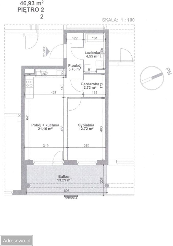 Mieszkanie 2-pokojowe Gorzów Wielkopolski, pl. Unii Europejskiej. Zdjęcie 15