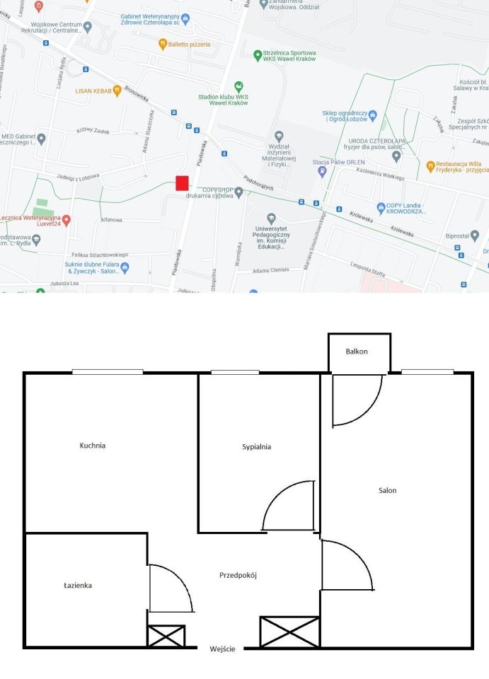 Mieszkanie 2-pokojowe Kraków Krowodrza, ul. Piastowska. Zdjęcie 7