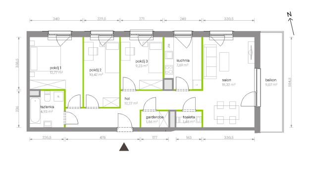 Mieszkanie 4-pokojowe Warszawa Chrzanów, ul. Szeligowska. Zdjęcie 8