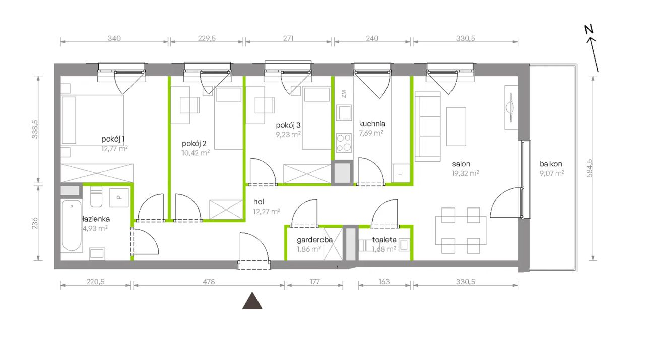 Mieszkanie 4-pokojowe Warszawa Chrzanów, ul. Szeligowska. Zdjęcie 8