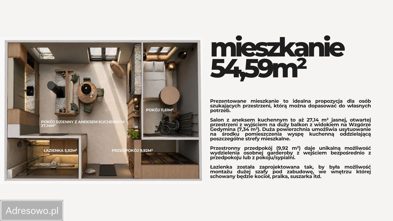 Mieszkanie 2-pokojowe Szczawno-Zdrój, ul. Henryka Sienkiewicza. Zdjęcie 4