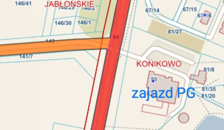 Działka budowlana Jabłońskie