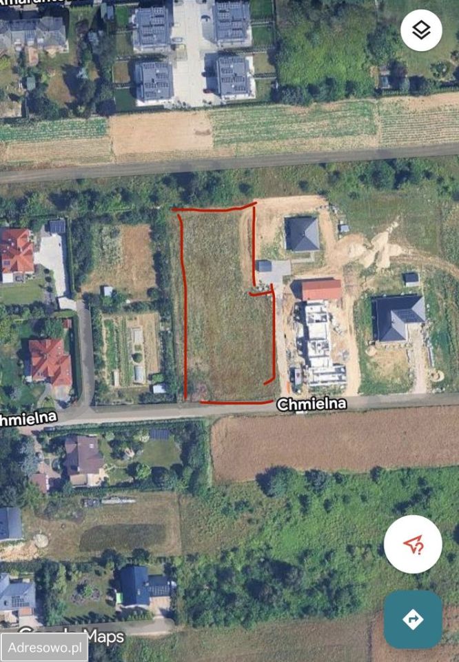 Działka budowlana Marysin, ul. Chmielna. Zdjęcie 2