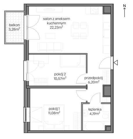 Mieszkanie 3-pokojowe Gdańsk Ujeścisko, ul. Niepołomicka. Zdjęcie 8