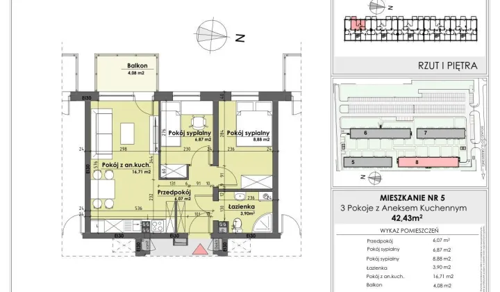 Mieszkanie 3-pokojowe Płock, ul. Graniczna