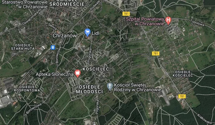 Działka inwestycyjna Chrzanów Kościelec, ul. Armii Krajowej