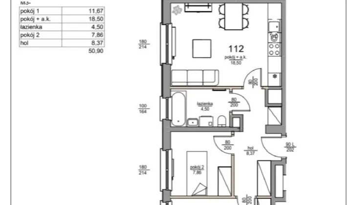 Mieszkanie 3-pokojowe Warszawa Targówek