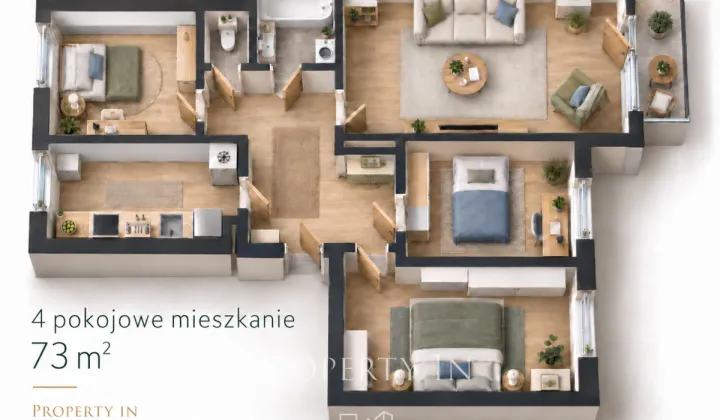 Mieszkanie 4-pokojowe Puławy, ul. Jana Kochanowskiego