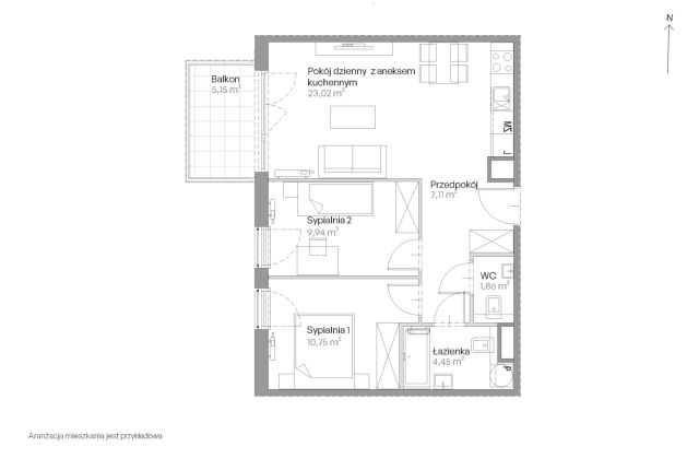 Mieszkanie 3-pokojowe Kraków Czyżyny, ul. Romana Ciesielskiego. Zdjęcie 14
