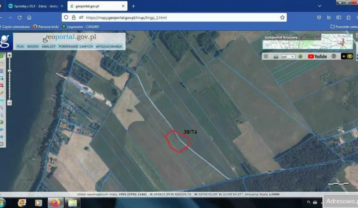 Działka rolna Zdory