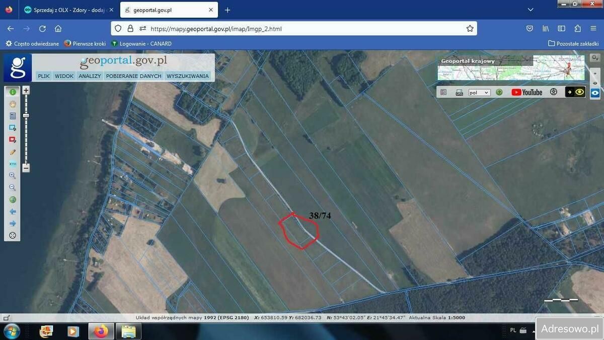 Działka rolna Zdory