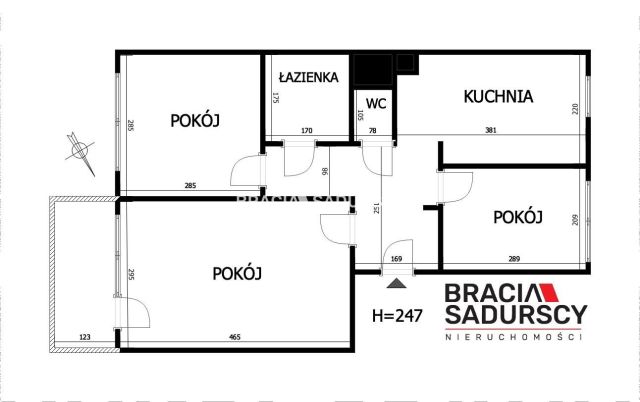 Mieszkanie 3-pokojowe Kraków Prądnik Czerwony, ul. Powstańców. Zdjęcie 17