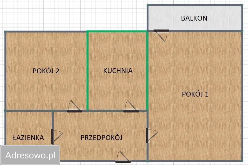 Mieszkanie 2-pokojowe Będzin Syberka, ul. Stanisława Skalskiego. Zdjęcie 12
