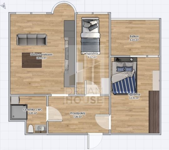 Mieszkanie 3-pokojowe Wrocław Ołbin, ul. Nowowiejska. Zdjęcie 14